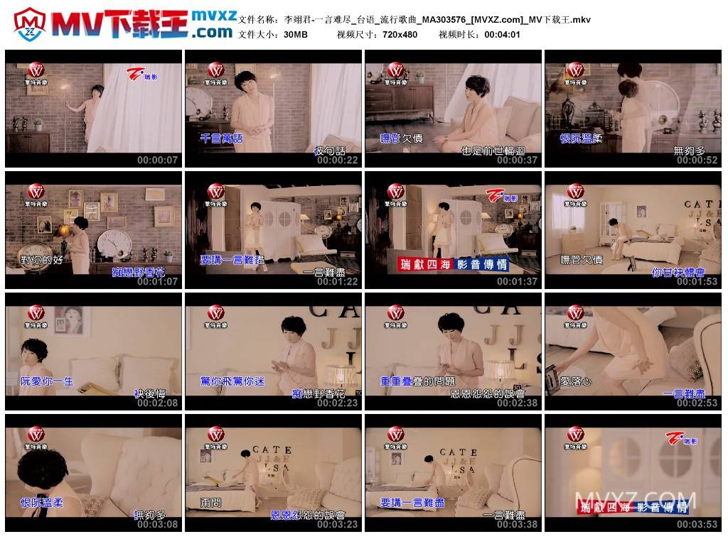 李翊君-一言难尽_台语_流行歌曲_MA303576